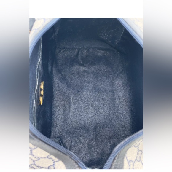 Authentic Gucci GG Plus PVC Navy Mini Boston Bag - Picture 13 of 17